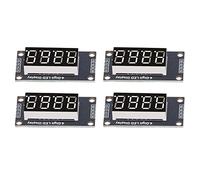 Alomejor Digital LED Display Module 4-Pack, High Visibility 0.36" 7 Segment Display for Machine Control, Reliable PCB Board, Practical Installation (White MRA110A)