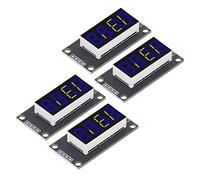 Alomejor Digital LED Display Module 4-Pack, High Visibility 0.36" 7 Segment Display for Machine Control, Reliable PCB Board, Practical Installation (Blue MRA110D)