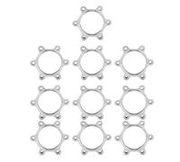 Alomejor Disc Brake Adapter 10PCS Aluminum Alloy Freewheel Threaded Hubs 6 Disc Brake Adapter for Bike Rotor Adapter Replacement Part(48MM)