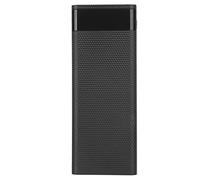 Alomejor DIY Power Bank with LED Flashlight, Lightweight Design (Black) | ABS material, portable size, compatible with USB devices, easy to monitor battery capacity