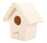 Alomejor DIY Wooden Birdhouse Kit for Kids, Creative Handmade Bird Cage, Safe Natural Composite Board, Perfect for Home Decoration (Lace Eaves No. 4)