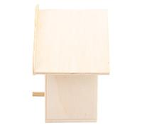 Alomejor DIY Wooden Birdhouse Kit for Kids, Creative Handmade Bird Cage, Safe Natural Composite Board, Perfect for Home Decoration (Lace Eaves No. 4)