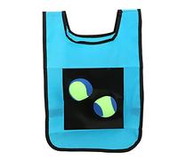 Alomejor Dodgeball Game Dodge Tag Game Throwing Ball for Kids with Sticky Vest for Indoor Outdoor Play Skill Development Oxford Cloth Red Blue (Blue)
