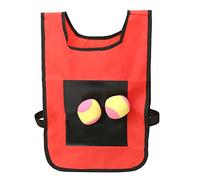 Alomejor Dodgeball Game Dodge Tag Game Throwing Ball for Kids with Sticky Vest for Indoor Outdoor Play Skill Development Oxford Cloth Red Blue (Red)