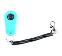 Alomejor Dog Training Clicker Interactive Pet Training Clicker for Home with Wrist Strap and Ring for Positive Behavior Reinforcement, ABS Material (Sky Blue)