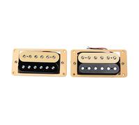 Alomejor Double Coil Pickup Set, Plastic and Metal Humbucker Pickups for Electric Guitar Replacement, High Performance for Music Enthusiasts and Players
