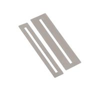Alomejor Double Sided String Action Ruler Stainless Steel Guitar String Gauge Tool with Fret Protectors Set for Electric Acoustic Bass Guitar