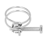 Alomejor Double Wire Hose Clamps, Adjustable 201 Stainless Steel (21-25mm)