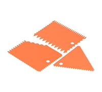 Alomejor Dough Cutter 3PCS Reusable Cream Scraper for Pastry Decorating Tools Lightweight Dishwasher Safe 9.5cm-12cm (Orange)
