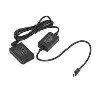Alomejor DR E12 DC Coupler Dummy Battery with Fast Charging Type C Input for M50 M200 M50 Mark II M100 M10 Cameras