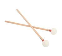 Alomejor Drum Mallet Set, Wooden Handle Drum Mallet with Felt Head for Bass and Timpani Playing (Red)