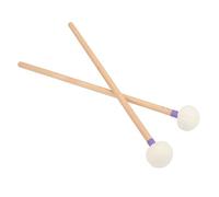 Alomejor Drum Mallet Set, Wooden Handle Drum Mallet with Felt Head for Bass and Timpani Playing (Violet)