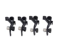 Alomejor Drum Microphone Clip Durable Adjustable Shockproof Mic Holder for Recording Studio Plastic and Metal 4Pcs