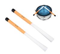Alomejor Drum Sticks Brush, Retractable Nylon Drum Brush for Cajon and Percussion Instruments Accessory (White and Orange)