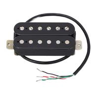 Alomejor Dual Coil Humbucker Guitar Pickup Alnico 5 Magnet Bass Guitar Pickup with Adjustable Pole Pieces 4-Core Wiring for Electric Bass and 6 String