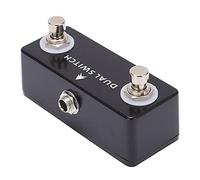 Alomejor Dual Guitar Foot Switch Pedal Sensitive Turning On/Off for Guitarists Metal Black