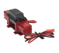 Alomejor Dual Motor Simulation RC Car Winch for Higher Performance and a Perfect Replacement for SCX10 D90 Axial, HPI Enthusiasts (Red)