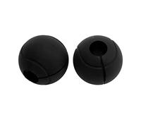 Alomejor Dumbbell Barbell Curved Grip Set, High Density Silicone Material, Muscle Stimulation for Massive Arm Building, 2 Thickened Diameter Grips (Black)