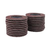 Alomejor Durable 20PCS Sandpaper Flap Discs 80 Grit Flat Grinding Discs for Various Materials 100x16mm Red Sand with Flip Top Design