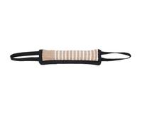 Alomejor Durable Linen Dog Tug Toy for Training and Reward, Reflective Handle for Night Play, Ideal for Medium to Large Breeds (Reflective Handle Black Edge)