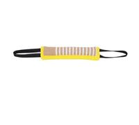 Alomejor Durable Linen Dog Tug Toy for Training and Reward, Reflective Handle for Night Play, Ideal for Medium to Large Breeds (Reflective Handle Yellow Edge)