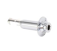 Alomejor Durable Metal Acoustic Guitar Output Jack Socket Glossy Finish Endpin Pickup Jack Socket, Easy Installation for Guitarists with Screws (Chrome)
