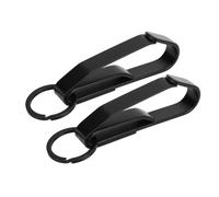 Alomejor Duty Belt Key Holder, 2 Pack Stainless Steel Key with 4 Rings, for Law Enforcement and Workers
