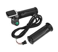 Alomejor E-bike throttle grips, real-time LCD battery display and 6-core speed control, electric bike speed controller, twist design with switch for urban commuters cyclists and scooter users