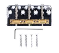 Alomejor Electric Guitar Bridge, 3 Saddle Replacement with Long Lasting, for Tele Vintage Dual Coil Pickup Guitars (Silver)
