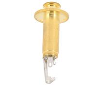 Alomejor Electric Guitar Mono Endpin Output Jack High Sensitivity Brass Alloy Connection Port for Acoustic Instruments 1/4 Inch (6.35mm) Stereo Jack [Passive Pickups] (Gold)