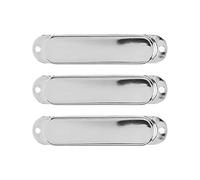 Alomejor Electric Guitar Single Coil Pickup Cover Exquisite Copper Set Kit for Better Sound Quality and Easy Installation, 3Pcs for DIY Enthusiasts and Musicians (Silver)