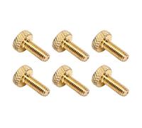 Alomejor Electric Guitar Tremolo Bridge 6 Pcs Set Metal String Locking Screw for Replacement (Gold)