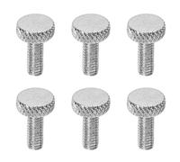 Alomejor Electric Guitar Tremolo Bridge 6 Pcs Set Metal String Locking Screw for Replacement (Silver)