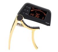 Alomejor Electric Guitar Tuner Set with Quick-Release & Premium Picks for Bass and Electric Guitars (Golden)