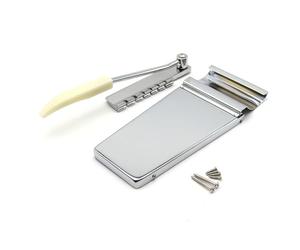 Alomejor Electric Guitar Vibrato Bridge, Brass Tailpiece with Tremolo Arm, Upgrade for SG Firebird ES Flying V Electric Guitars (Silver)