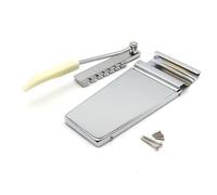 Alomejor Electric Guitar Vibrato Bridge, Solid Brass Tailpiece with Tremolo Arm for ES SG Firebird Flying V Guitars (Silver)