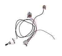 Alomejor Electric Guitar Wiring Harness Kit Durable Pre-wired Switch for Guitar Enthusiasts Metal, Plastic 2.2oz, 3-500K Pots 18mm Shafts Suitable for Banjo Lovers