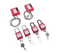 Alomejor Electrical Lockout Tagout Kit with Universal Hasp | Industrial grade safety locks, Durable thermoplastic, Convenient carrying bag, Effective equipment management