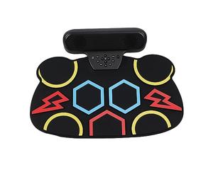 Alomejor Electronic Set, Roll Up Pad with Bluetooth Speaker, 2 Foot Pedals, Built In Rechargeable Battery, USB Charge, for Kids Beginners (Roll Up)