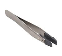 Alomejor Electronics Tweezers Flat Anti Static Carbon Fiber for Semiconductor Photovoltaic Microelectronics 1 Unit