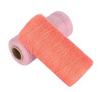 Alomejor Embroidery Machine Thread Strong 8/4 Warp Yarn for Weaving Carpets and Blankets, 2 Pcs Pink & Watermelon Red, 820ft Black Cotton Thread for Sewing
