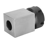 Alomejor ER-25 Square Collet Block, Precision Tool Steel | High strength, Durable, Ideal for CNC tools, Through hole design, 6.9x3.5cm size