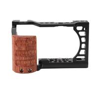Alomejor Ergonomic Aluminum Camera Cage, Complete Kit with Wooden Handle for A6500 A6000 A6300 A6400 Camera, Fit for Filmmakers