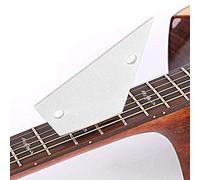 Alomejor Exquisites Stainless Steel At the LINEAL for Folk Acoustic Guitars, resistant Federal Level, Golden 1-part Finger Plate Height (Silver)