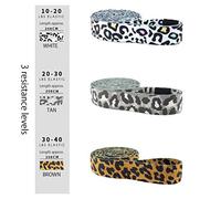 Alomejor Fabric Bands, Soft Skin Friendly Polyester Cotton Stretch Workout Bands for Legs Butt and Arm with Carrying Bag, 10-40lbs for Yoga Pilates Gym Home Travel (Brown big stretch)