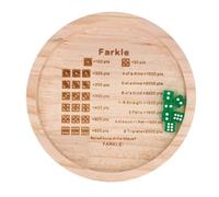 Alomejor Farkle Deluxe Dice Game Board with High Durability Components, Educational for Math Skills and Problem Solving, 1 Tray 6 Dice (Round 18cm)