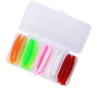 Alomejor Fishing Lures, 8cm Soft Bait Spiral Tail Imitation Creature with Natural Movement Creates Attractive Vibrations for Freshwater Saltwater (10PCS Box)