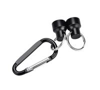Alomejor Fishing Magnet Buckle Stainless Steel Magnetic Net Release Clip 3.5kg Load Single or Double Buckle Quick Attach Holder for Fly Fishing Vest Pack Kayak (Single)