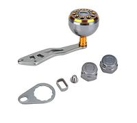 Alomejor Fishing Reel Handle, Reel Handle Grip, Gold Finish for Enhanced Style, for Abu Round Baitcast Fishing Reel,for saltwater fishing, for fishing competitions