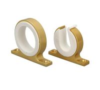 Alomejor Fishing Rod Holder, Aluminum Rod Rack 2 Pcs with Horizontal Vertical Mounting, Locking Ring, Space Saving Design, Easy Installation for Boat Car Truck RV (Gold)